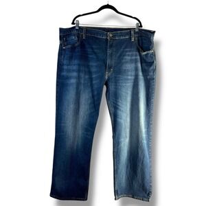 Levis 569 Mens Sz 44X32 Jeans Denim Loose Fit Straight Leg Dark Wash Classic